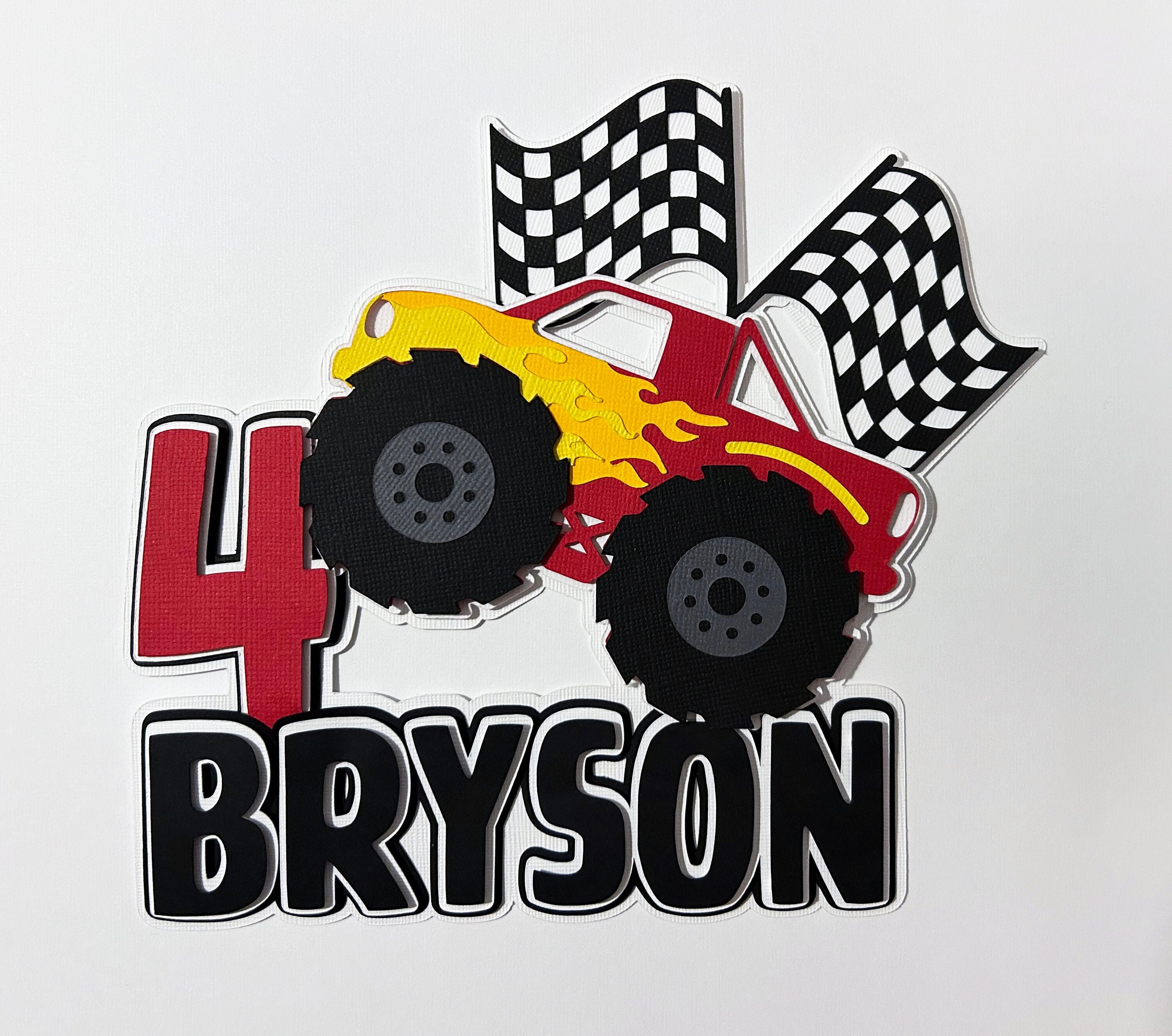 Monster Truck Cake Topper Monster Truck Birthday Monster Truck Topper ...