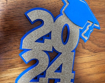 2024 Grad Cake Topper - Grad Cake Topper - 2024 Grad Cake Topper - Cake Topper - 2024 Afstuderen - Senior Cake Topper - Alle kleuren