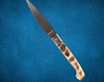 Sardisches Pattadese-Messer, 23 cm, aus Widderhorn und Damaszenerklinge.