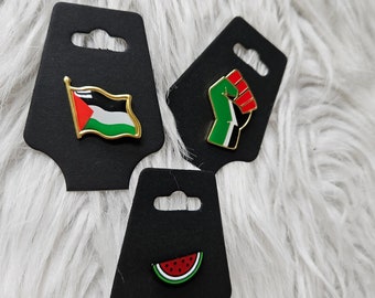 Watermelon, pin, brooch, palestine, gaza, symbol, clothing, support, attachment on jacket, free palestine, Palestinians