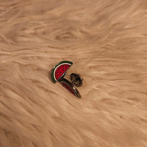 Watermelon, pin, brooch, palestine, gaza, symbol, clothing, support, attachment on jacket, free palestine, Palestinians image 3
