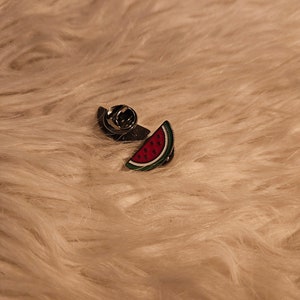 Watermelon, pin, brooch, palestine, gaza, symbol, clothing, support, attachment on jacket, free palestine, Palestinians image 2