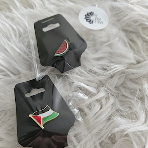 Watermelon, pin, brooch, palestine, gaza, symbol, clothing, support, attachment on jacket, free palestine, Palestinians image 1