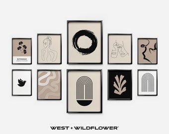 Minimalism Gallery Wall Set of 10, Minimalist Wall Decor, Clean Style Home Decor, Wall Prints Bundle, Digital Download, Wall Decor, S10-13