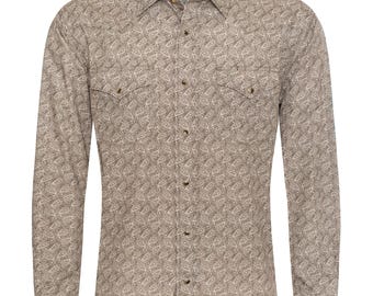 Men's Western Pearl Snap Print Shirt - PS100L-1080