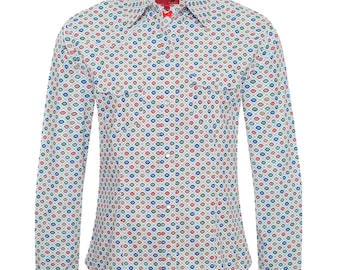 Camisas con estampado occidental para mujer -LS100-115