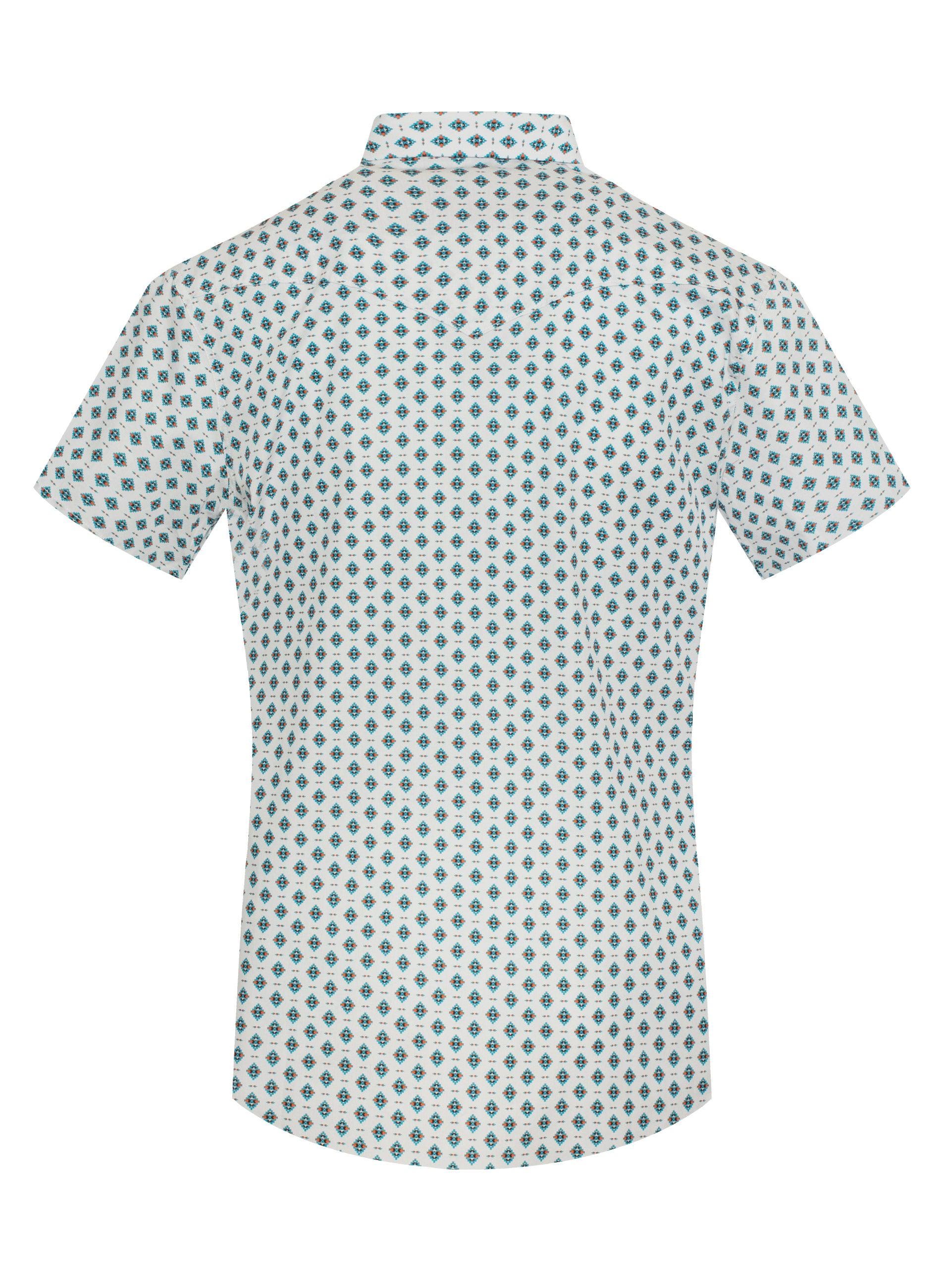 Chemise à manches courtes pour homme à imprimé perles et