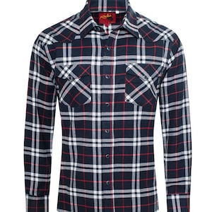 Men&#39;s Western Flannel Shirts With Snap Buttons -FLS300-306
