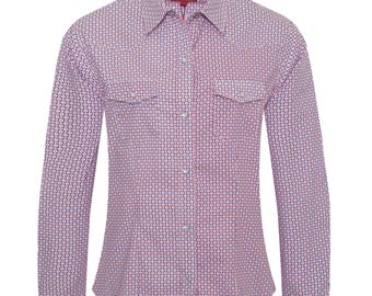 Camisas con estampado occidental para mujer -LS100-117