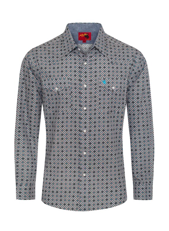 Men's Western Pearl Snap Print Shirt - PS100L-1076 - Etsy Men's Western Pearl Snap Print Shirt - PS100L-1076 - Etsy
