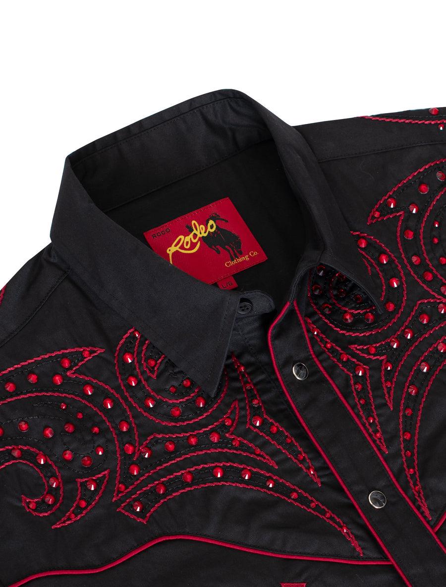 Camicie Western Da Uomo In Poliestere/cotone L/S Con Ricamo A - Foto 8