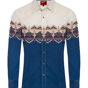 Chemise homme manches longues imprimé décontracté mode revers printemps été de Club Noir 1 Tammy