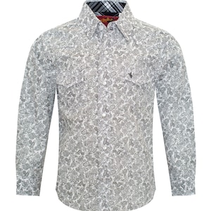 Camisa infantil com estampa de botões de pérolas Western-PS100K-171