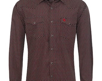 Men's Western Pearl Snap Print Shirt - PS100L-1085