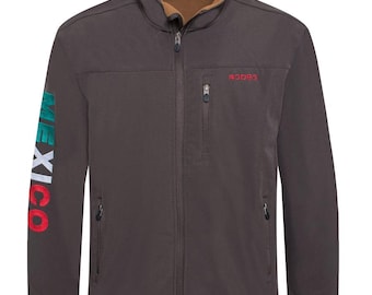 Men's Soft Shell Bonded Jacket With Embroidery-NJ650EMB-MHL-BROWN