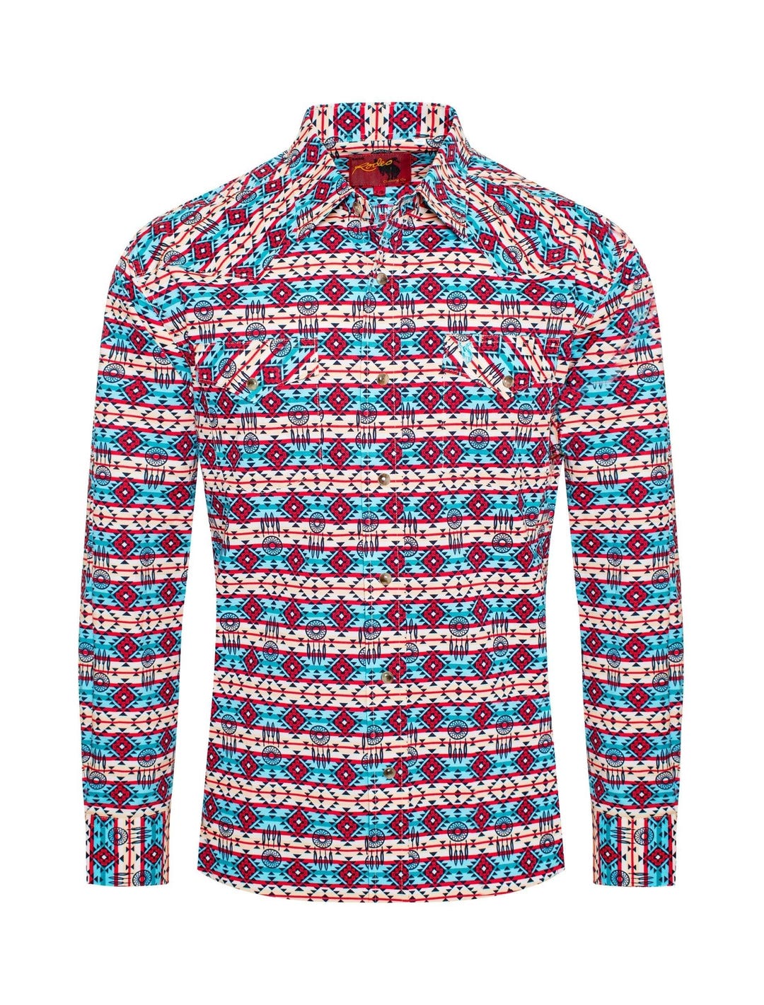 Men's Western Pearl Snap Aztec Print Shirt - PS100L-184 - Etsy