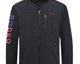 Men's Soft Shell Bonded Jacket With Embroidery-NJ650EMB-BLACK-US