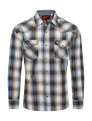 Camisa Masculina VENZULIA Xadrez Western - Manga Longa Botão Pressão