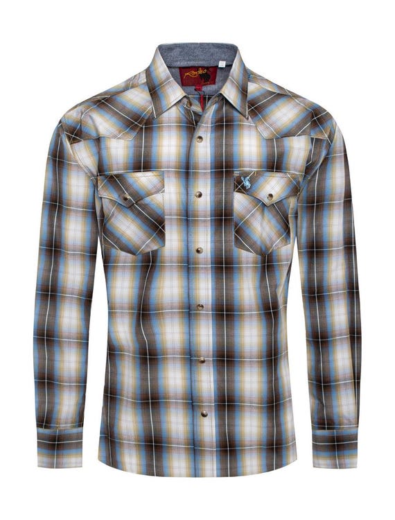 Men's Western Long Sleeve Pearl Snap Plaid Shirt -PS400-492 - Etsy Men's Western Long Sleeve Pearl Snap Plaid Shirt -PS400-492 - Etsy