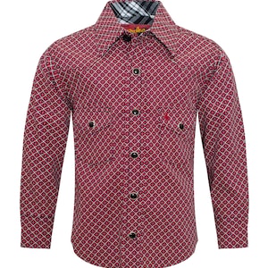 Camisa infantil com estampa de botões de pérolas ocidentais - PS100K-167