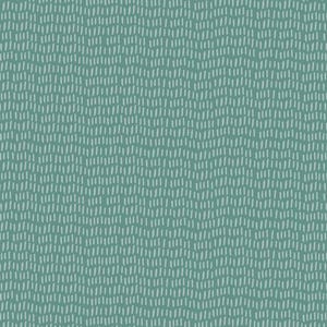 May include: A teal blue background with a repeating pattern of white dashes.