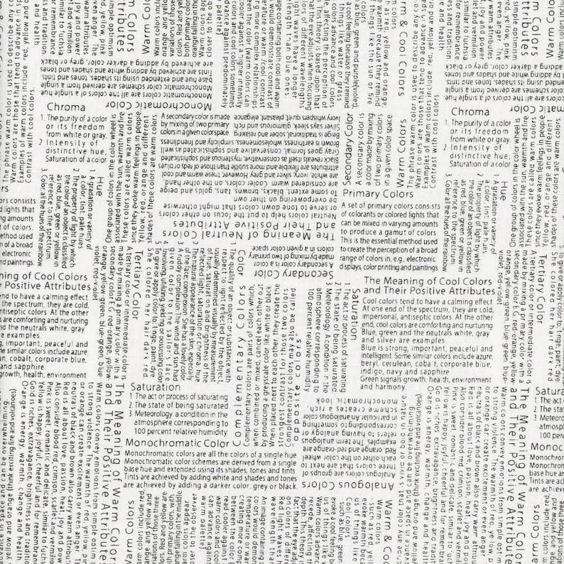 Newspaper Color Less Black & White Newspaper Print Fabric: Color Theory Tutorial - Boho ...