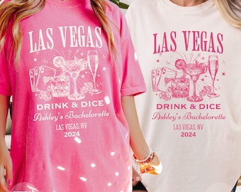 Las Vegas Bachelorette Party Comfort Colors T-Shirt, Vegas Bride Tribe Girls Trip Tees