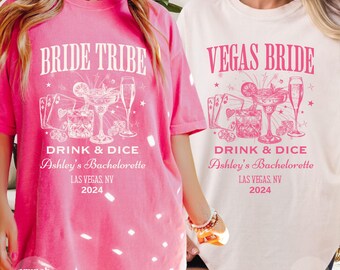 Las Vegas Bachelorette Party T-Shirt, Vegas Bride Tribe, Custom Bridesmaid Gift