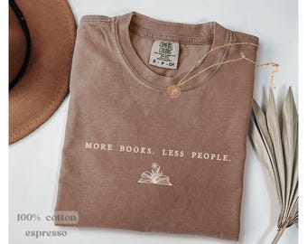 Funny Book Lover Tee Introvert Gift Comfort Colors Book Club Shirt Bookish Reading Tshirt