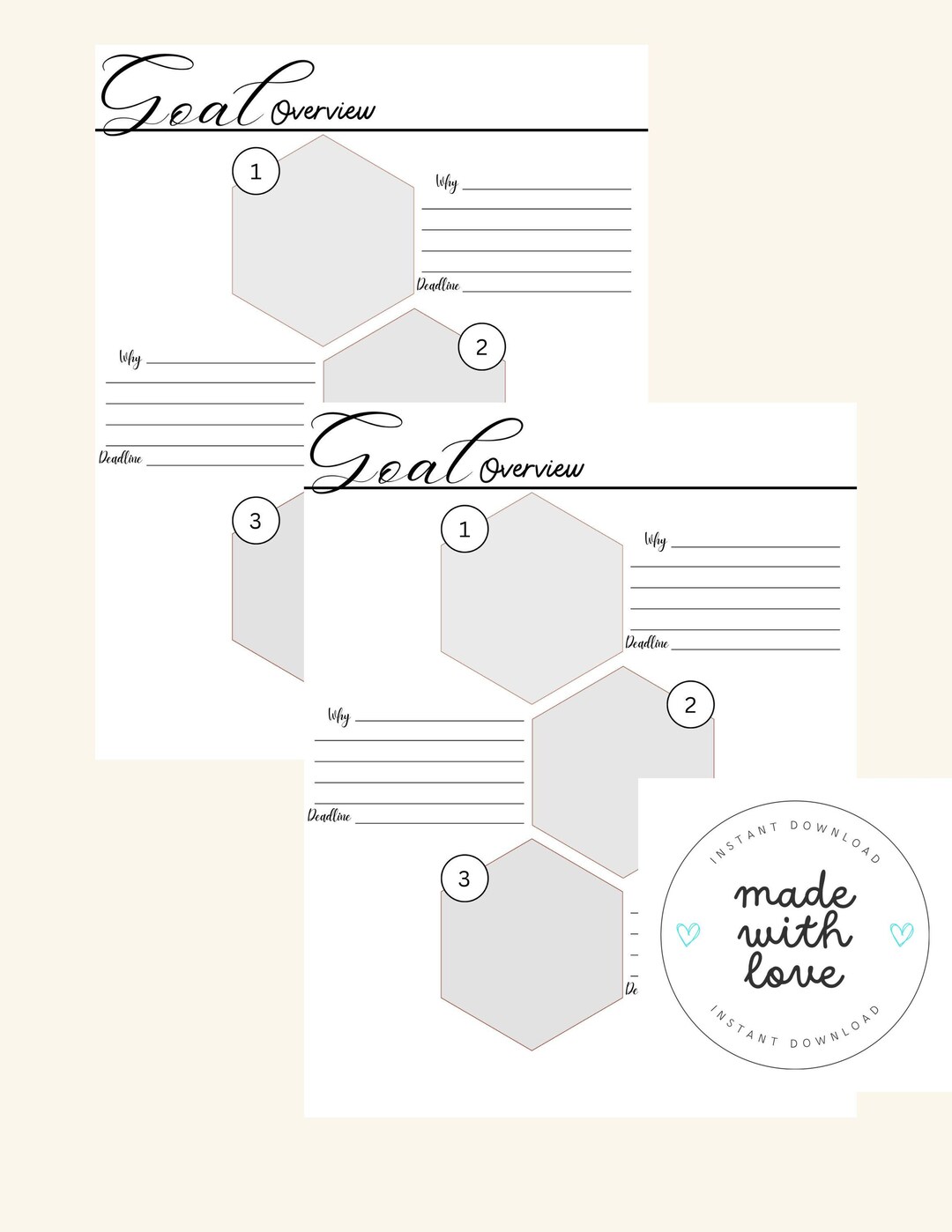 Goals Overview.pdf Ultimate Goal Overview Planner - Printable Goal Setting Journal ...