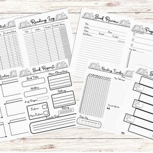 Reading Tracker Printable, Reading Journal, Digital File