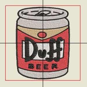 duff beer embroidery design