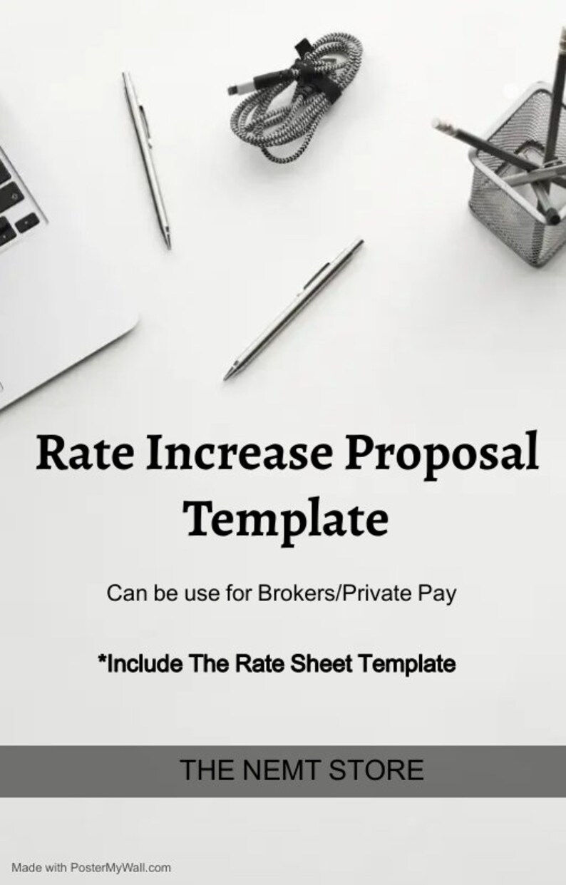 Nemt Rate Increase Proposal Template/nemt Rate Sheet/non Medical