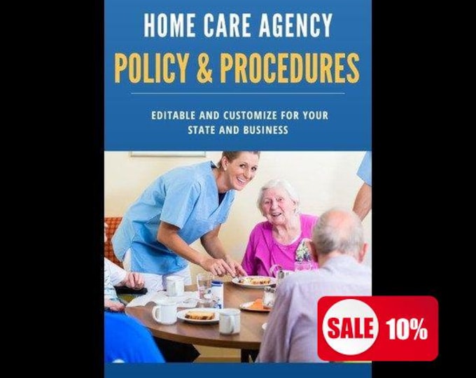 Featured listing image: Comprehensive Home Care Agency Policy & Procedures Manual - Customizable Templates for Compliance - Quality Care - Business Guide - Forms