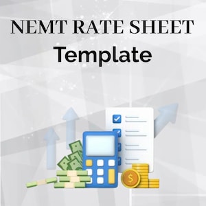 NEMT Rate Sheet Template: Non-medical Transportation Business - Etsy
