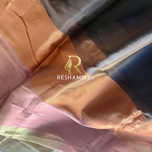 Tissue silk Saree in multicolor - party wear