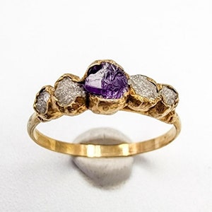 Raw purple diamond sale