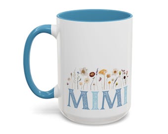 Mimi Floral Coffee Mug, Grandma Gift, Mother's Day Ceramic Tea Cup