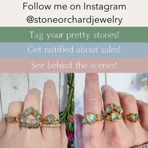 Rings with raw stones deals