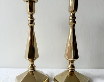 Vintage Brass Candlestick Holders/Pair