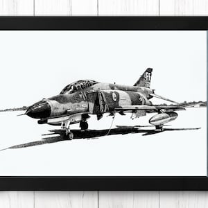 McDonnel Douglas F-4 Phantom II, Vintage Aircraft Print, A4 - Poster - Single Print AP11 - INSTANT DOWNLOAD