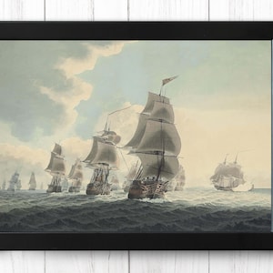 Squadron of royal navy ships, Vintage Ship Print, A4 - Single Print P019 - INSTANT DOWNLOAD