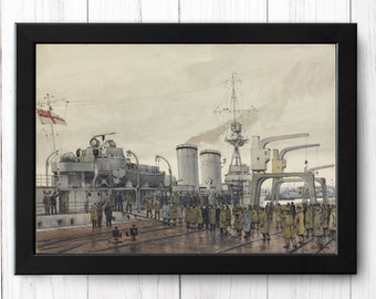 HMS Concord, Vintage Ship Print, A4 - Single Print M024 - INSTANT DOWNLOAD