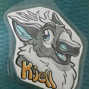 Custom Traditional Fursona Badge