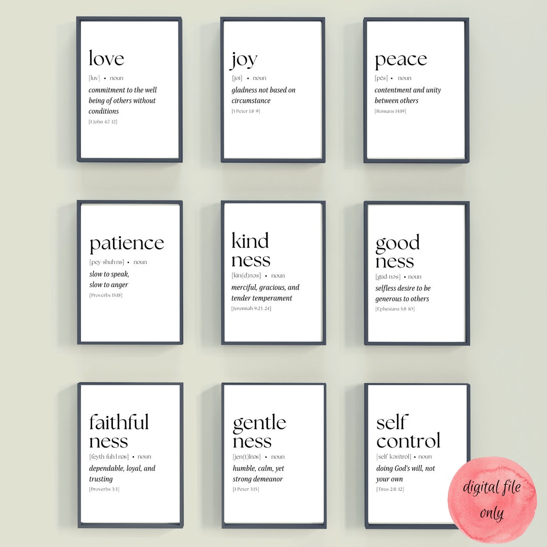 The Fruit of the Spirit, Wall Decor, Wall Hanging, Bible, Scripture