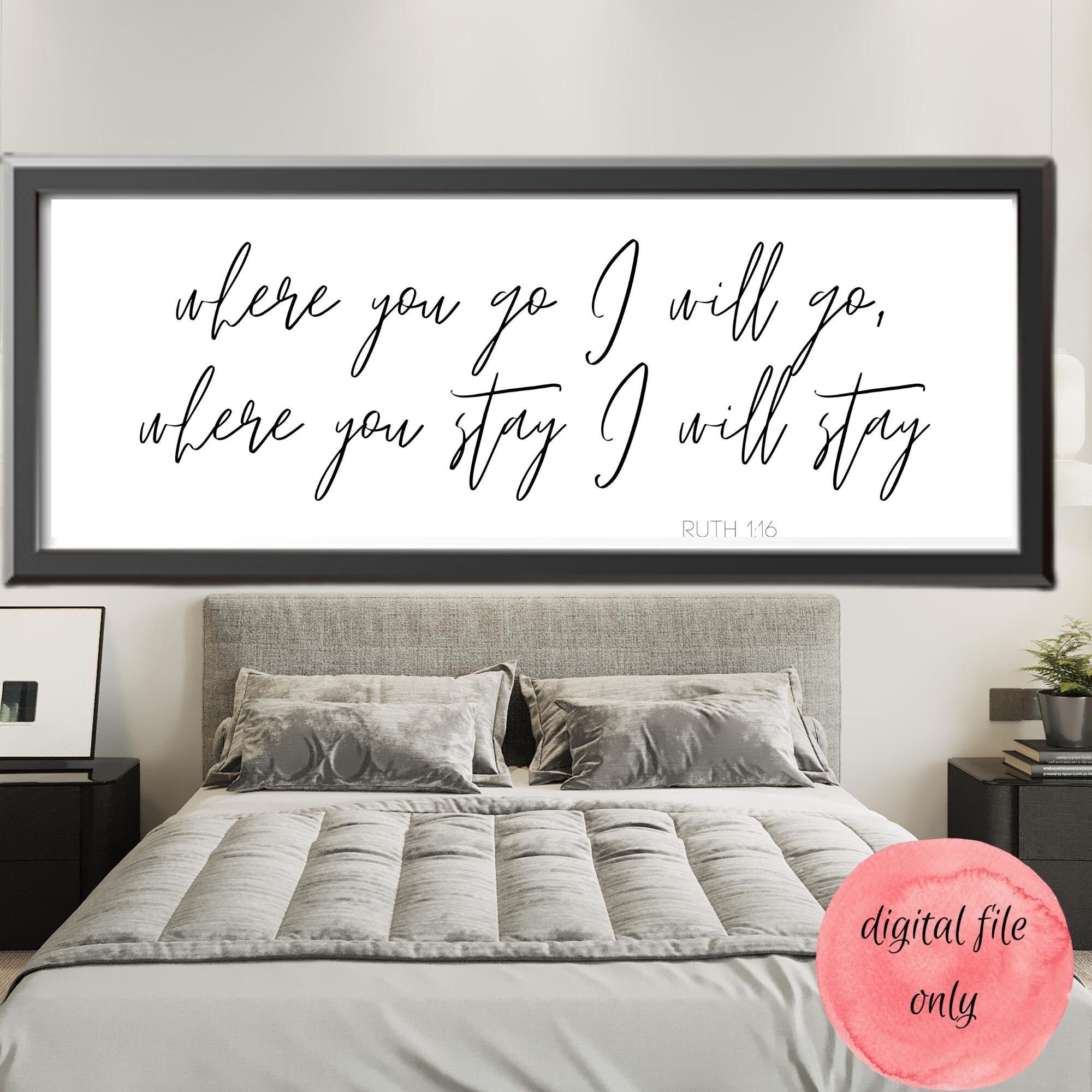 Where You Go I Will Go Wall Decor Wall Hanging Bible Quote Etsy