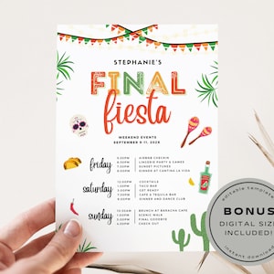 Final Fiesta Bachelorette Party, Fiesta Bachelorette Party, Last Fiesta Bachelorette, Bachelorette Party Itinerary, Final Fiesta