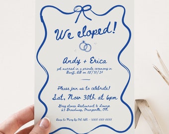 Elopement Announcement, Elopement Reception Invitation, We Eloped, Elope Invitation, Elopement Reception, We Eloped Announcement, Elopement