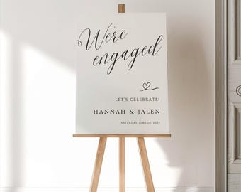 Minimal Engagement Party Welcome Sign, Engagement Party Decorations, Party Decor, Minimalist Engagement Sign, Wedding Sign, Welcome Signs