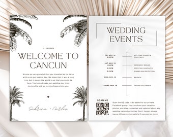 Destination Wedding Welcome Letter, Destination Wedding Itinerary, Welcome Letter Wedding, Welcome Letter, Travel Itinerary Template